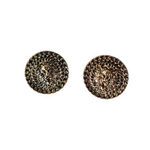 Load image into Gallery viewer, Lion Medallion Stud Earrings
