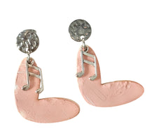 Load image into Gallery viewer, Heart Peach Earrings
