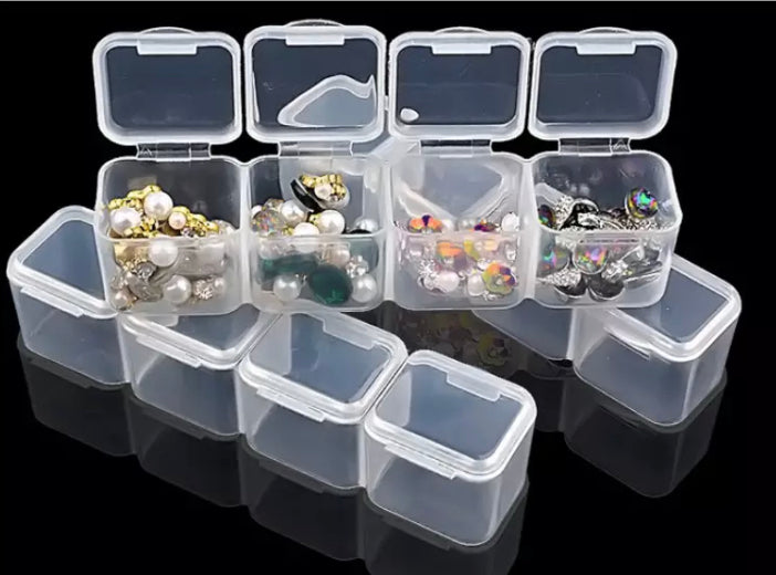 2 Pcs (8 boxes) Nail Art Storage Case Organizer Box